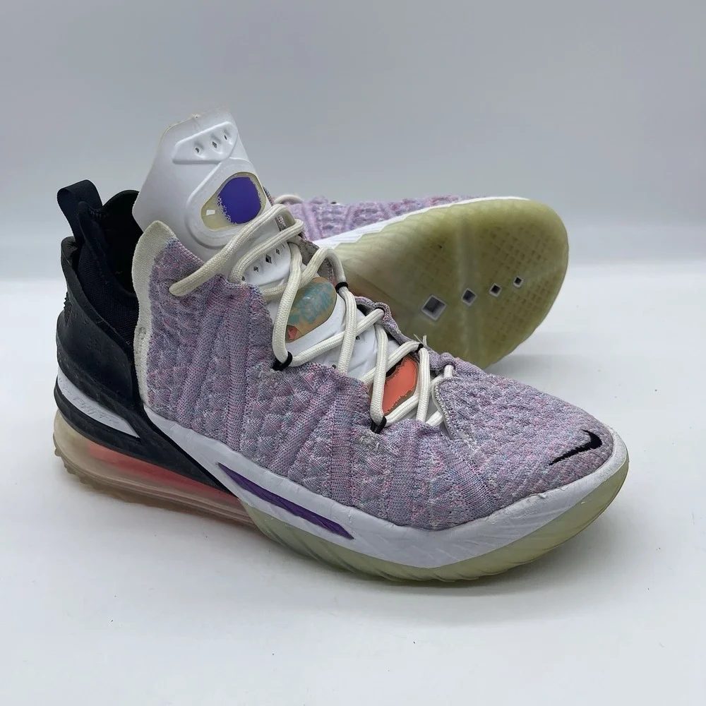 Nike CQ9283-900 LeBron 18 Graffiti Mens Size 6 Basketball Shoes Blue Multi-Color